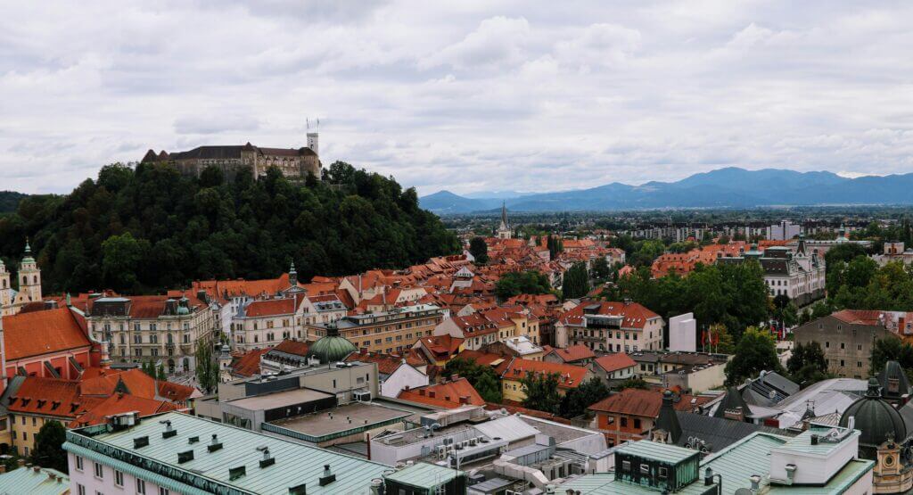 vue aérienne de ljubljana